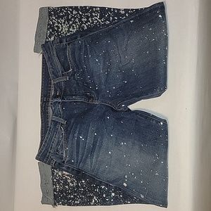 Level 99 Metallic Sprayed Paint Mid Rise Jeans